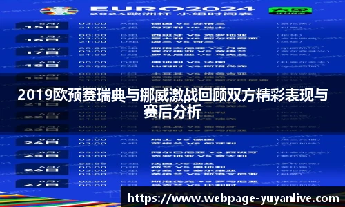2019欧预赛瑞典与挪威激战回顾双方精彩表现与赛后分析