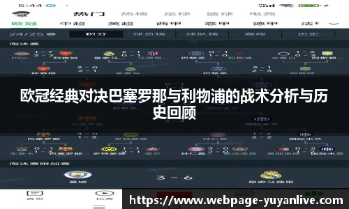 欧冠经典对决巴塞罗那与利物浦的战术分析与历史回顾